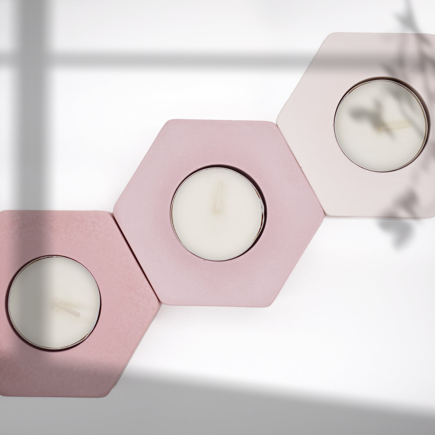 Hexagonal Candle Holder (3x)